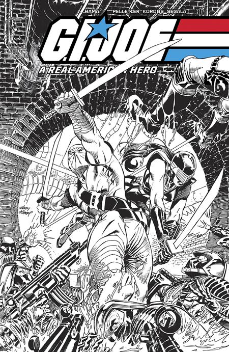 GI JOE A REAL AMERICAN HERO #318 CVR B ANDY KUBERT B&W VARIANT