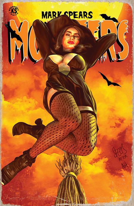 MARK SPEARS MONSTERS #7 CVR B MARK SPEARS HEXY THE WITCH JSA CLASSIFIED #1 HOMAGE VARIANT
