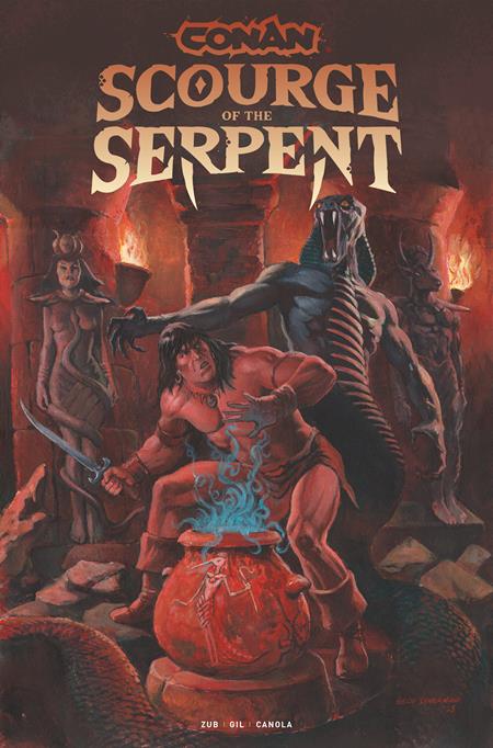 CONAN THE BARBARIAN SCOURGE OF THE SERPENT #1 (OF 4) CVR C GEOF ISHERWOOD VARIANT