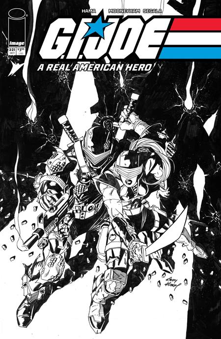 GI JOE A REAL AMERICAN HERO #321 CVR B ANDY KUBERT B&W VARIANT