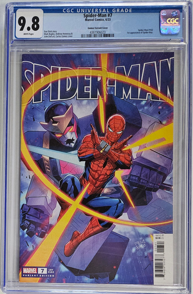 SPIDER-MAN #7 - GOMEZ VARIANT CGC 9.8 🔑 1st SPIDER-BOY