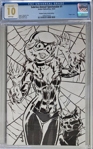 ARCHIE SABRINA BLACK CAT - BLACK & WHITE VARIANT COVER CGC 10 - ONLY 25 PRINTED