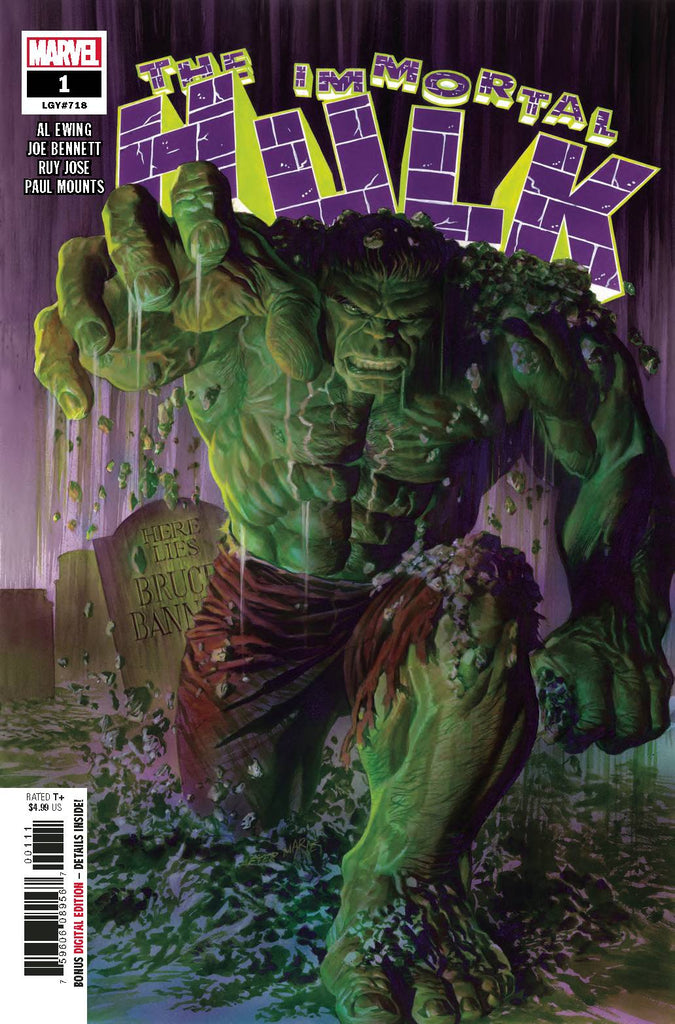 IMMORTAL HULK #1 - 1ST PRINT ALEX ROSS COVER