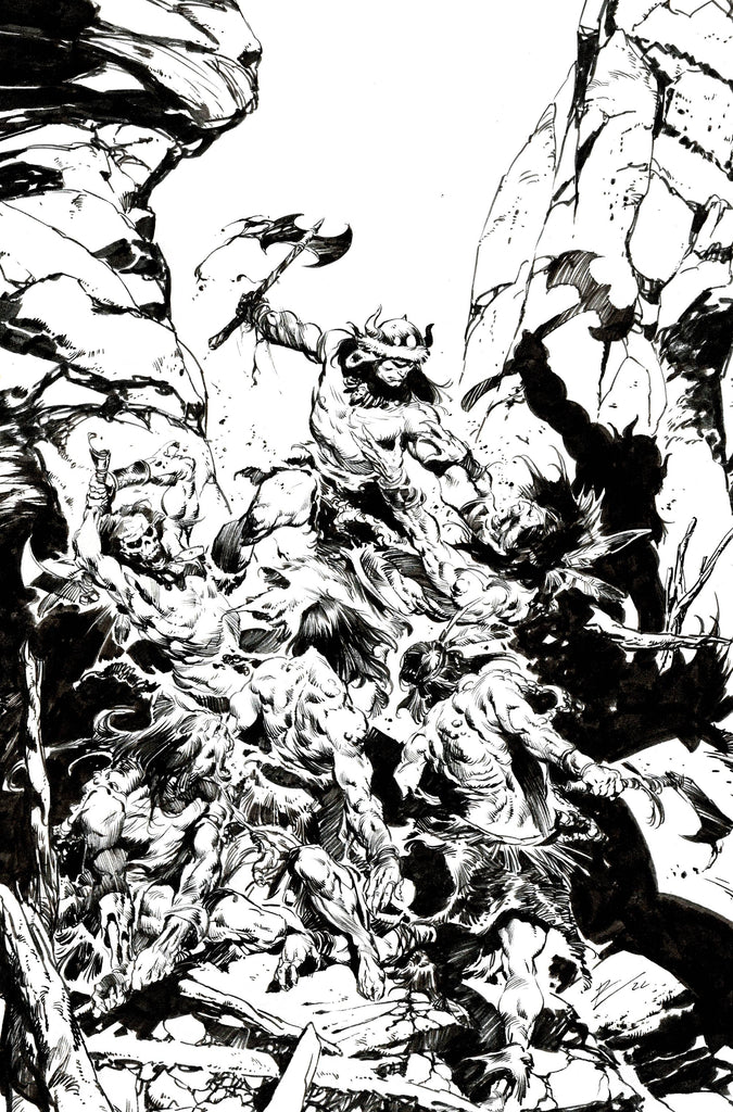 CONAN BARBARIAN #1 - 1:10 TORRE VIRGIN B&W VARIANT