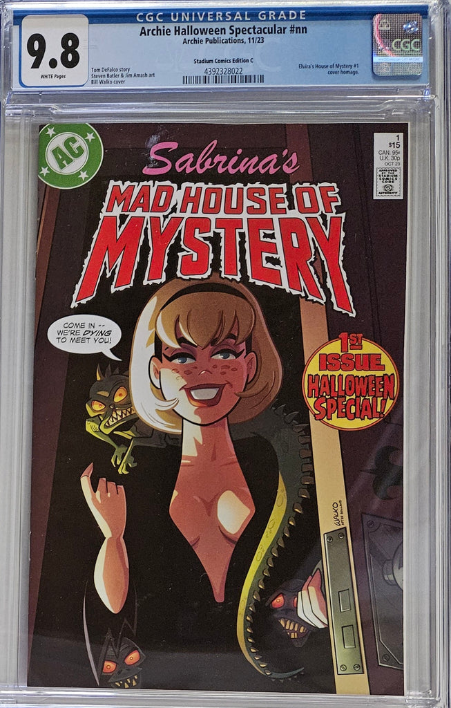 ARCHIES HALLOWEEN SPECTACULAR #1 ELVIRA'S HOUSE OF MYSTERY HOMAGE VARIANT CGC 9.8