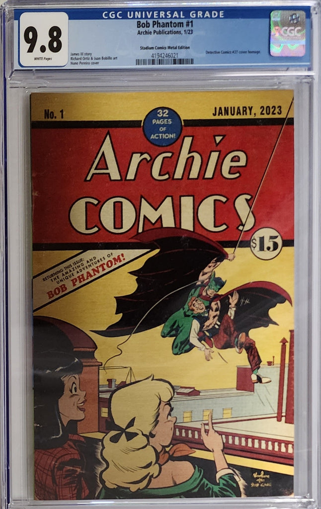 BOB PHANTOM #1 DETECTIVE COMICS #27 METAL HOMAGE VARIANT CGC 9.8 - ONLY 25 PRINTED