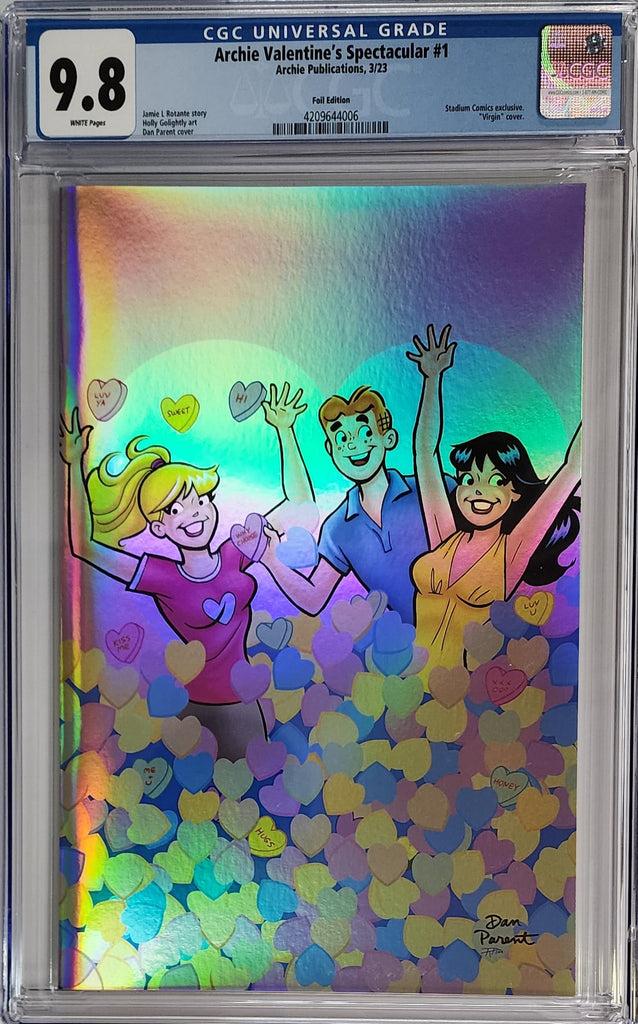 ARCHIES VALENTINES DAY DAN PARENT VIRGIN FOIL VARIANT CGC 9.8 - ONLY 50 PRINTED
