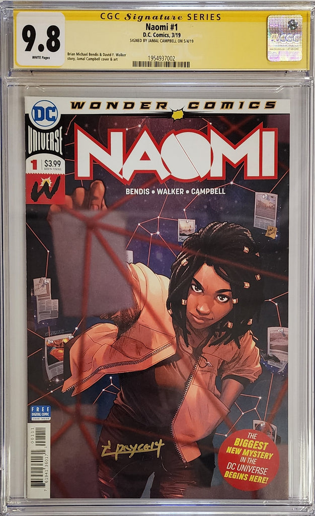 NAOMI #1 CGC 9.8 SIGNED BY JAMAL CAMPBELL š 1st NAOMI