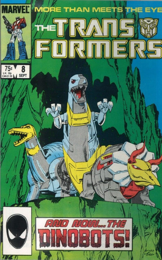 TRANSFORMERS #8 🔑 1ST GRIMLOCK SLUDGE SLAG DINOBOTS - MID GRADE
