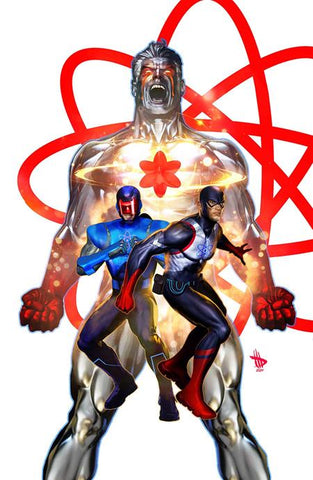 JUSTICE LEAGUE THE ATOM PROJECT #3 CVR B DAVE WILKINS CARD STOCK VARIANT