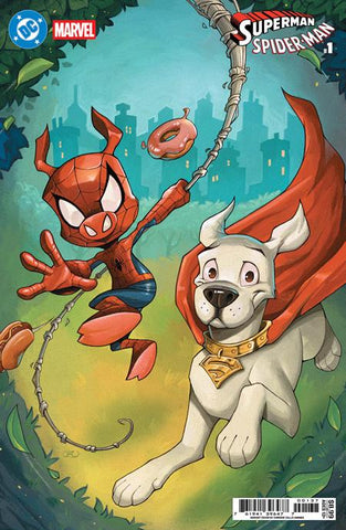 DC MARVEL SUPERMAN SPIDER-MAN #1 Chrissie Zullo VARIANT