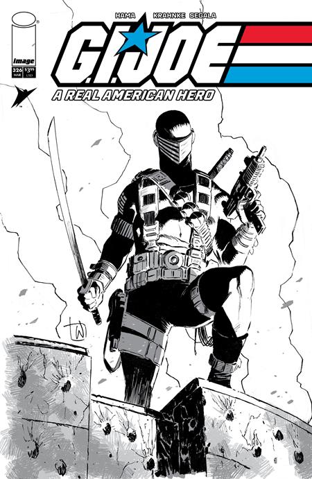 GI JOE A REAL AMERICAN HERO #326 CVR B LEE WEEKS B&W VARIANT