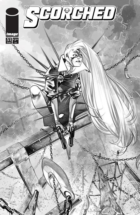 SPAWN SCORCHED #51 CVR B IG GUARA B&W VARIANT