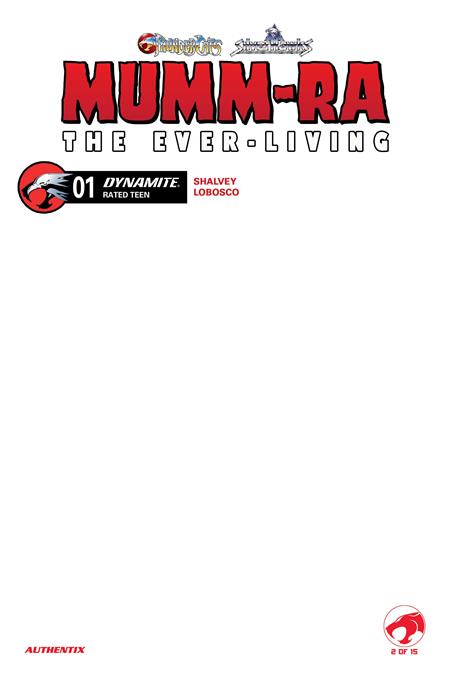 MUMMRA THE EVERLIVING #1 CVR F BLANK AUTHENTIX VARIANT