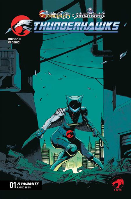THUNDERCATS X SILVERHAWKS THUNDERHAWKS #1 CVR B DECLAN SHALVEY VARIANT