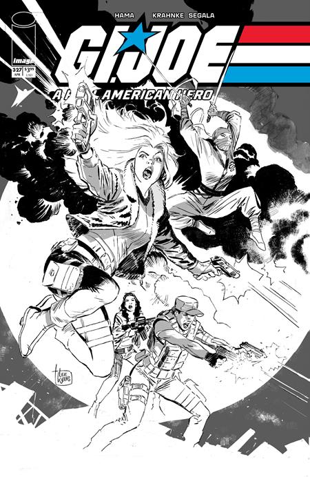 GI JOE A REAL AMERICAN HERO #327 CVR B LEE WEEKS B&W VARIANT
