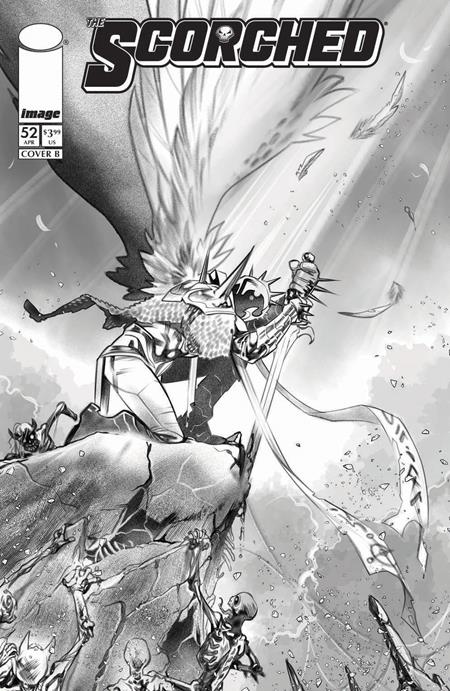 SPAWN SCORCHED #52 CVR B IG GUARA B&W VARIANT