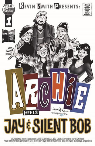 ARCHIE MEETS JAY AND SILENT BOB #1 CVR B FERNANDO RUIZ RICH KOSLOWSKI HOMAGE GREYSCALE VARIANT