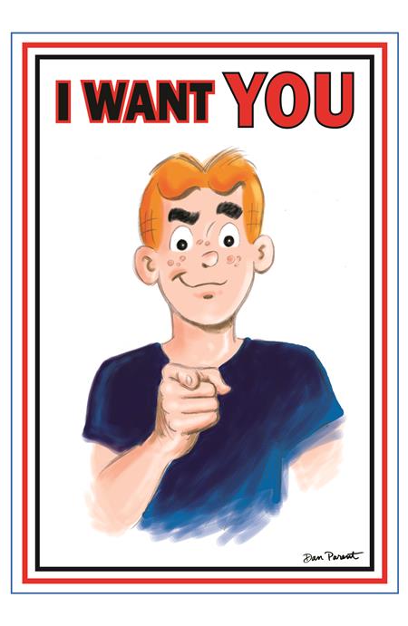 ARCHIE CELEBRATES AMERICAS 250TH CVR F DAN PARENT UNCLE SAM POSTER FOIL FULL ART VARIANT