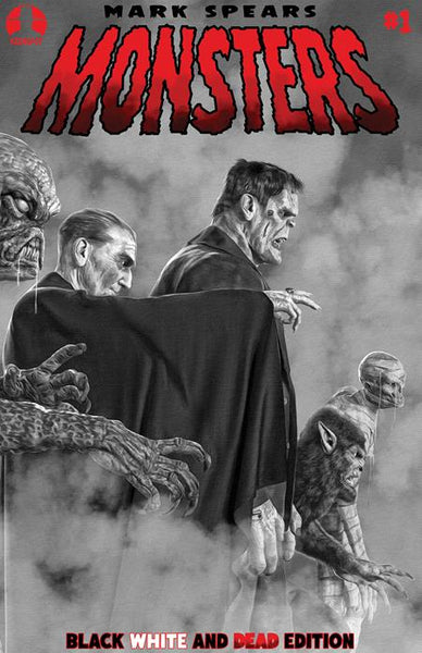 MARK SPEARS MONSTERS #1 7TH PTG BLACK WHITE & DEAD EDITION COVER PACK PRE-ORDER