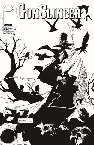 GUNSLINGER SPAWN #58 CVR B CARLO BARBERI B&W VAR