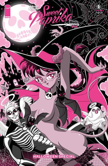 MIRKA ANDOLFOS SWEET PAPRIKA BLACK WHITE & PINK HALLOWEEN SPECIAL #1 (OF 2) CVR C MARCO ALBIERO VAR (MR)