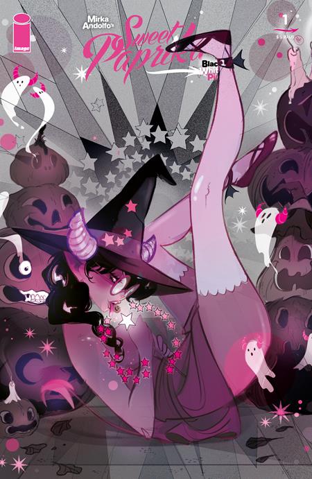 MIRKA ANDOLFOS SWEET PAPRIKA BLACK WHITE & PINK HALLOWEEN SPECIAL #1 - 1:25 NICOLETTA BALDARI VARIANT