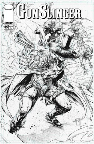 GUNSLINGER SPAWN #60 CVR B JONATHAN URIBE B&W VAR