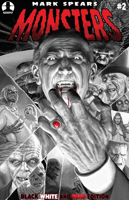 MARK SPEARS MONSTERS #2 4TH PTG BLACK WHITE & DEAD EDITION COVER PACK PRE-ORDER