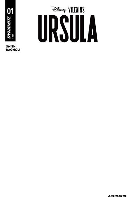 DISNEY VILLAINS URSULA #1 CVR F BLANK AUTHENTIX VARIANT