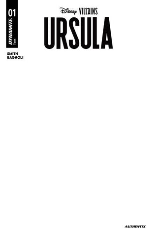 DISNEY VILLAINS URSULA #1 CVR F BLANK AUTHENTIX VARIANT