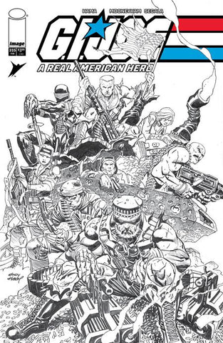 GI JOE A REAL AMERICAN HERO #325 CVR B ANDY KUBERT B&W VARIANT