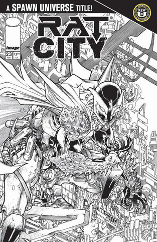 SPAWN RAT CITY #23 CVR B HARVEY TOLIBAO B&W VARIANT