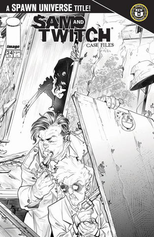 SPAWN SAM AND TWITCH CASE FILES #24 CVR B IG GUARA B&W VARIANT