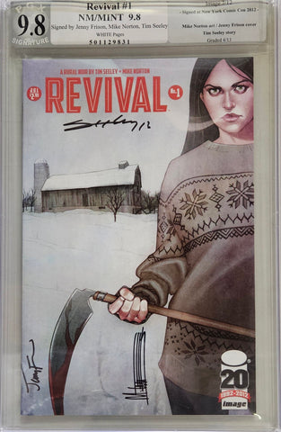 REVIVAL #1 PGX 9.8 TRIPLE SIGNED by JENNY FRISON TIM SEELEY MIKE NORTON