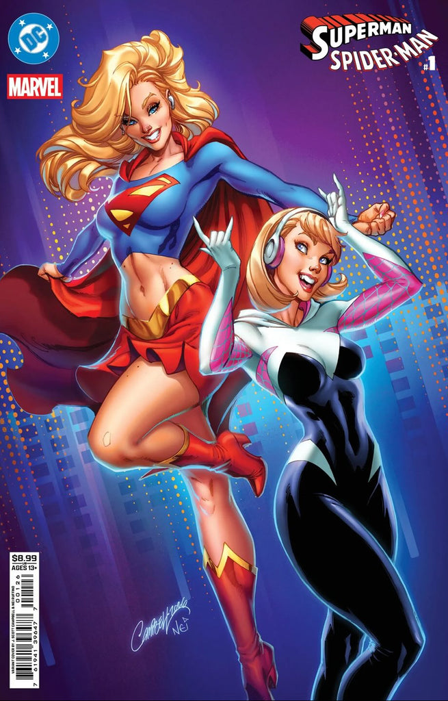 DC MARVEL SUPERMAN SPIDER-MAN #1 J. Scott Campbell VARIANT