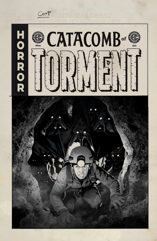 EC CATACOMB OF TORMENT #14 CVR D INC 1:20 DANNY LUCKERT B&W ARTIST EDITION VAR