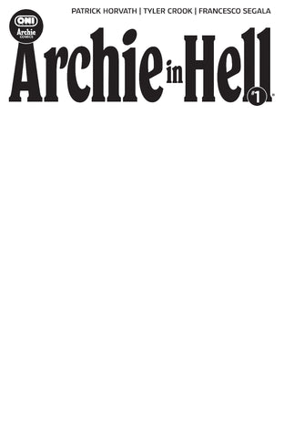 Archie in Hell #1 Cover E Blank Sketch Var