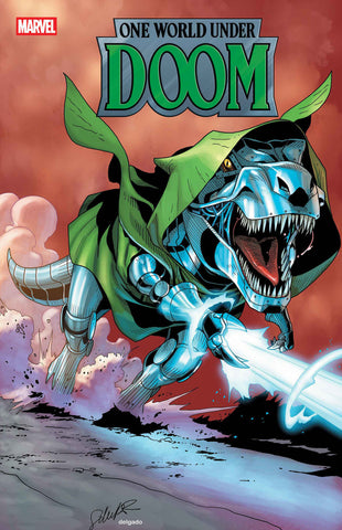 ONE WORLD UNDER DOOM #8 SALVADOR LARROCA DOOMASAUR VARIANT