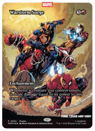 AVENGERS ARMAGEDDON #1 - MAGIC THE GATHERING VARIANT WITH WARSTORM SURGE CARD