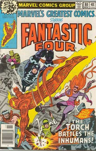 FANTASTIC FOUR - COMIC LOT 11 - 1970'S MARVEL'S GREATEST COMICS - 5 ISSUES - MID GRADE