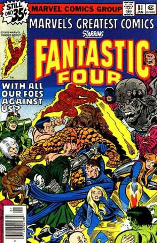 FANTASTIC FOUR - COMIC LOT 11 - 1970'S MARVEL'S GREATEST COMICS - 5 ISSUES - MID GRADE