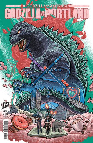 Godzilla Vs. America: Portland Cover A (Dewey)