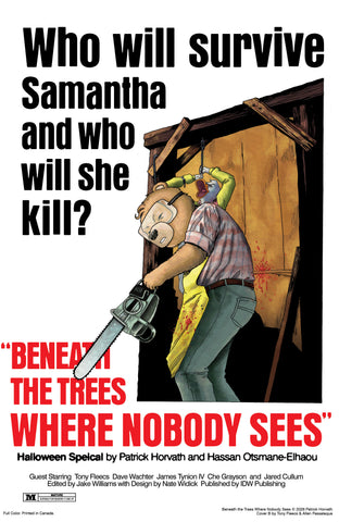 Beneath the Trees Where Nobody Sees Halloween Special Variant B (Fleecs Movie Homage Cover)