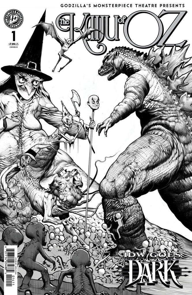 Godzillas Monsterpiece Theatre Presents: The Kaiju of Oz Variant D (Ayala IDW Goes Dark Variant)