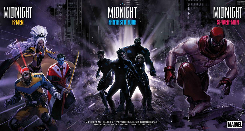 MARVEL MIDNIGHT UNIVERSE CLAYTON CRAIN 3-PART CONNECTING VARIANT COVER SET PRE-ORDER