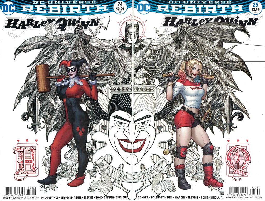 HARLEY QUINN #24 & #25 FRANK CHO CONNECTING COVERS