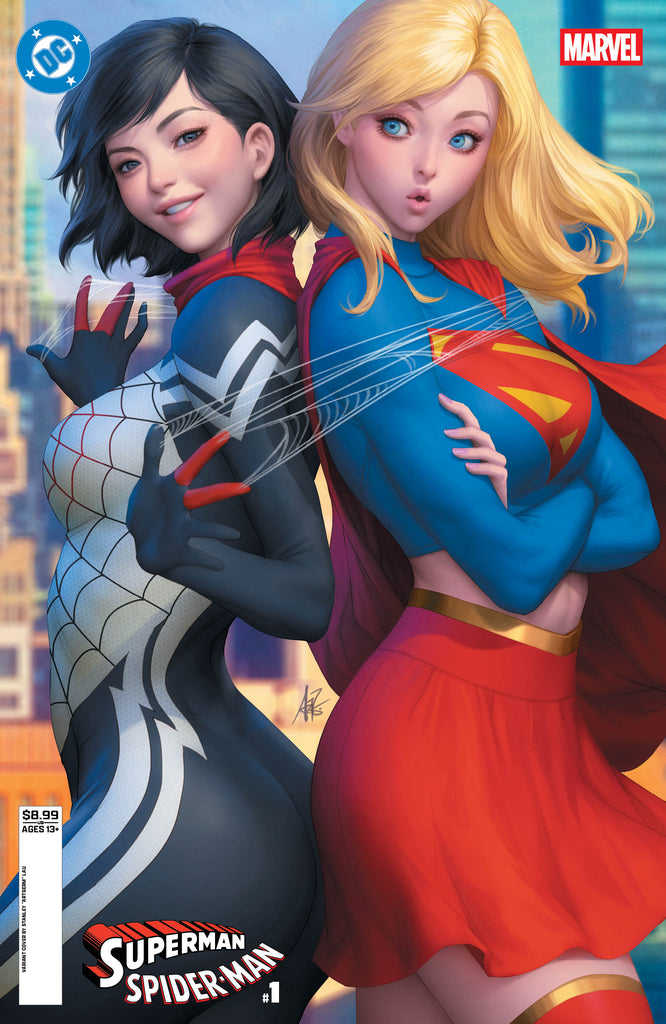 DC MARVEL SUPERMAN SPIDER-MAN #1 Stanley Artgerm Lau VARIANT