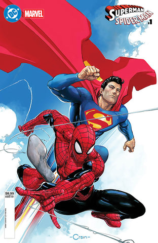 DC MARVEL SUPERMAN SPIDER-MAN #1 Clayton Crain VARIANT