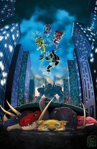 POWER RANGERS NINJA TURTLES II #5 - 1:25 MOVIE POSTER HOMAGE VIRGIN VARIANT